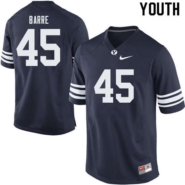 Youth #45 Martin Barre BYU Cougars College Football Jerseys Sale-Navy